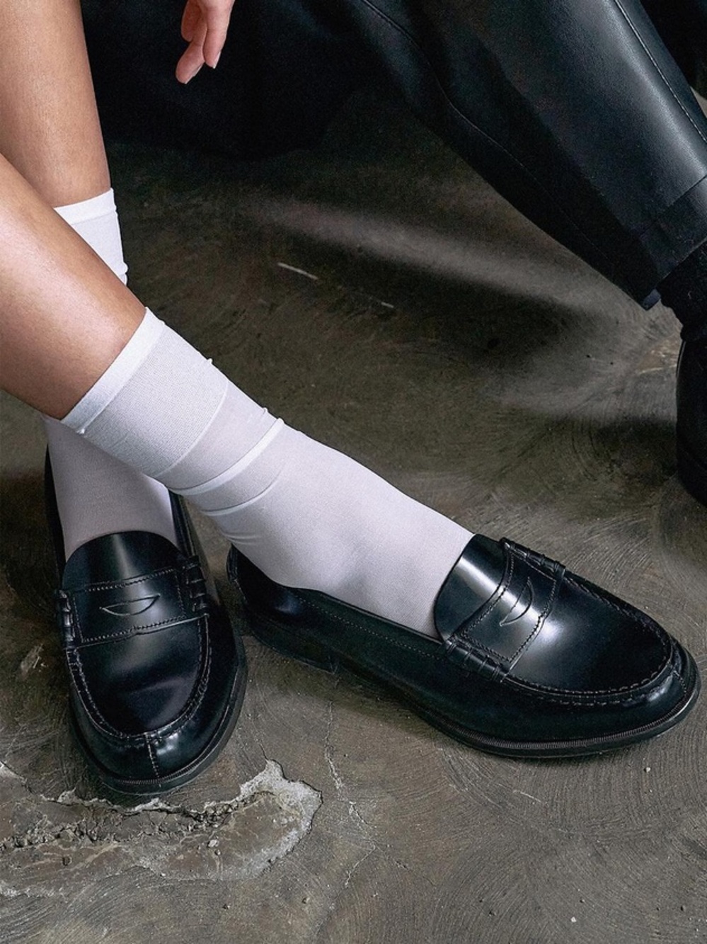 Haruta Arvin Black Leather Penny Loafers Women’s 23.5 EEE Made in Japan Comfort